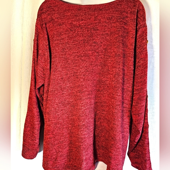 2/$20 All In Love 3XL Button Sleeve Top - Picture 5 of 8